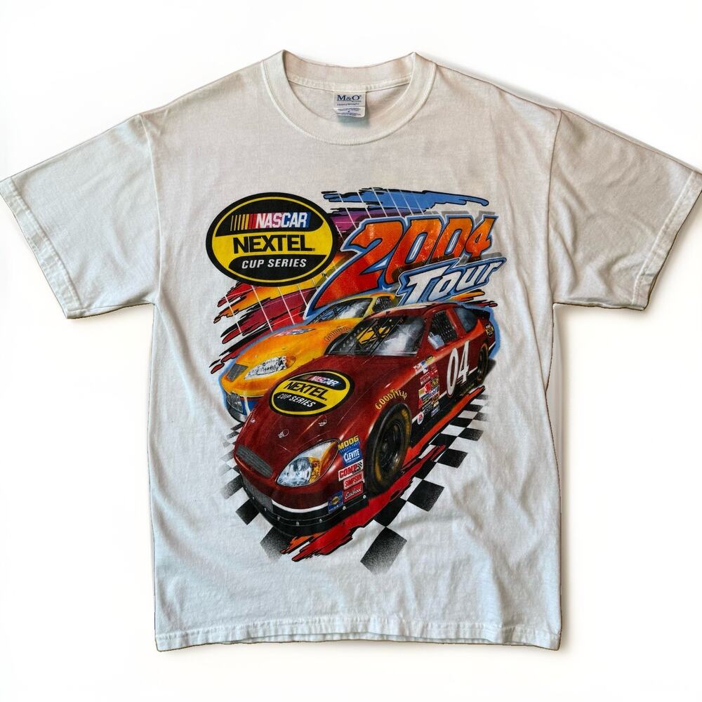 Vintage Nascar Shirt Medium White Nextel Cup Series 2004 Streetwear Indiana